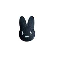 Patch en caoutchouc PVC souple en forme de lapin personnalisé, badge animal 3D à coudre pour vêtements et sacs d'enfants