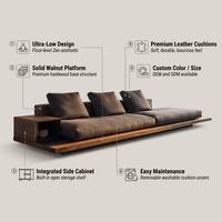Modernes Luxus-Sofa-Set aus nordamerikanischem Schwarznussbaum-Massivholz mit Schwammfüllung für Apartment-Wohnzimmer