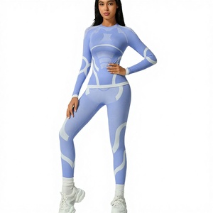 ชุดออกกำลังกายผู้หญิงสำหรับฤดูใบไม้ร่วงและฤดูหนาว ระบายอากาศได้ดี เป็นมิตรกับสิ่งแวดล้อม ใส่ได้สองด้าน กันลม อุ่นสบาย กระชับเอว ด้านหน้าสีพื้น - Product Image 3