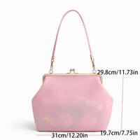 Sac à bandoulière transparent en gelée coloré avec fermeture éclair, style occidental, tendance, nouvelle collection printemps-été, sac de plage pour femme