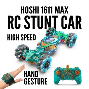 HOSHI 1611 MAX <span class=keywords><strong>Coche</strong></span> de Acrobacias RC 4WD a Escala 1/10 con Control por Gestos y Reloj, Vehículo Eléctrico de Giro 2.4Ghz, El Mejor Regalo de Navidad - Product Image 1