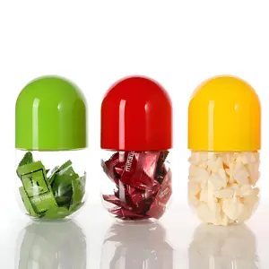 520ml PET Kunststoff Farb pille Kapsel form Süßigkeiten flasche Gesundheits produkt flasche Medizin flasche