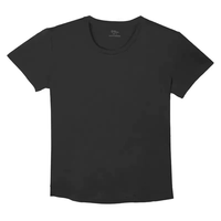 Camiseta Deportiva Térmica Negra para Mujer, 100% Lana Merino, de Secado Rápido, con Logotipo Personalizado OEM