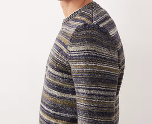 Suéter <span class=keywords><strong>Barbour</strong></span> Pateley de Cuello Redondo en Color Inky Marl, Antiarrugas, Transpirable, de Lana/Viscosa, Tejido, ODM, Otoño, Manga Larga para Hombre - Product Image 6