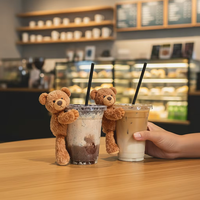 Mini peluche pour tasse à café