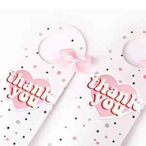 Pegatinas de Agradecimiento en Forma de Corazón Rosa, 2 Rollos para Pequeñas Empresas, 240 Piezas, Pegatinas de Sellado Autoadhesivas Personalizadas Grandes - Product Image 4