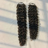 Nouvelles extensions de cheveux humains en crochet tressé, installation et retrait plus rapides, 100% cheveux humains, afro bouclé, ajustement du volume des cheveux librement