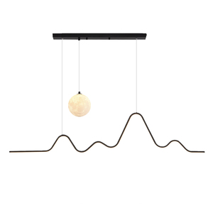 Restaurant Decoration Pendant <b>Lamp</b> Moon LED Chandelier Modern Minimalist Living Room Hanging Art Office Chandelier Pendant Light - Product Image 2