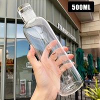 Bouteille d'eau simple avec échelle de temps pour les voyages, les sports de plein air et les déplacements, étanche, pour l'école