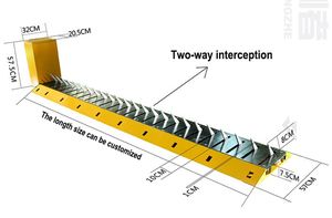 6M Security Road Spikes Tyre Killer Strip Barricade Stands <strong>Traffic</strong> Bollard Parking Expandable <strong>Barrier</strong> - Product Image 4