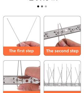 Pointes d'oiseaux solides en acier inoxydable 304 répulsif <span class=keywords><strong>efficace</strong></span> contre les mouches pour jardin balcon avant-toit <span class=keywords><strong>Anti</strong></span>-oiseau chat épine artefact transfrontalier - Product Image 6