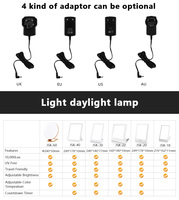 Vente directe usine – Lampe de photothérapie LED ronde à 5 niveaux de luminosité réglables, très populaire, pour usage en intérieur – Lampe LED anti-stress (SAD)