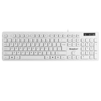 Clavier de style chocolat blanc avec des touches de qualité supérieure, design ergonomique, doté de commutateurs réactifs pour une frappe efficace