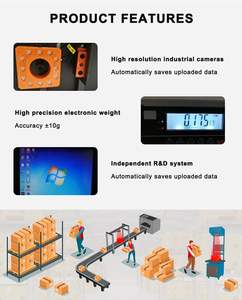 <span class=keywords><strong>Prix</strong></span> usine Intelligent Balayage Optique Colis Logistique Trieur Entrepôt Statique Dws Système Dimension Poids Scanner Machine - Product Image 5