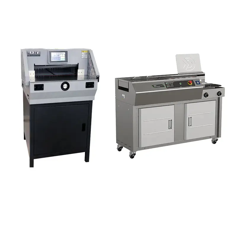 On Sales The Combination Of 11.7 Inch Glue Binding Machine And 16.5 Inch Paper Cutter