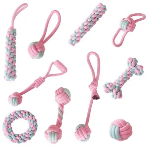 Amazon Offre Spéciale – jouets de dentition pour chiens, corde en coton à mâcher, couleur Macaron, forme d'animal drôle