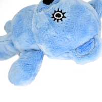 Ours bleu doux de dessin animé personnalisé de petite taille avec personnage couineur poupée ours en peluche Animal Figure en peluche jouet