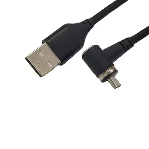 Cable DE DATOS magnético 3 en 1, cable de carga magnético luminoso giratorio de 360 grados, cable Usb C, líneas de datos