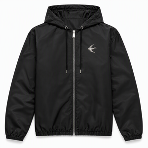 Unisex Winter Hooded Zip-Up Nylon Cotton Lightweight Windbreaker Outdoor Casual Drawstring <b>Hoodie</b> with Letter Pattern - Product Image 2