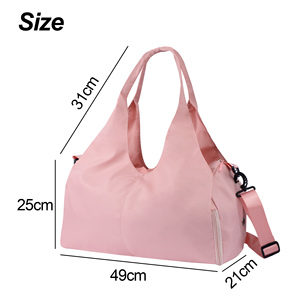 Moq 1 Pcs Biểu Tượng Tùy Chỉnh Lady Yoga Phòng Tập Thể Dục Tote Túi Với Giày Ngăn Không Thấm Nước Vải Thô Túi Đàn Hồi Yoga Mat Chủ - Product Image 3