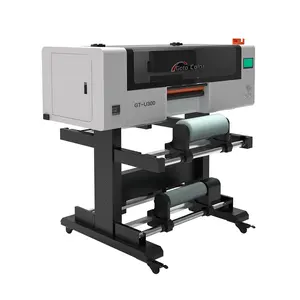 Durable DTF UV Printer 60cm 24inch Roll To Roll Inkjet UV DTF Printer With Roller Printing Machine For Crystal label