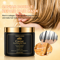 Mascarilla Capilar de Colágeno y Caviar Anti-Frizz, Reparación Intensiva del Cabello, Sin Sulfatos, Crema Suavizante para Cabello Rizado, Diseño Personalizado