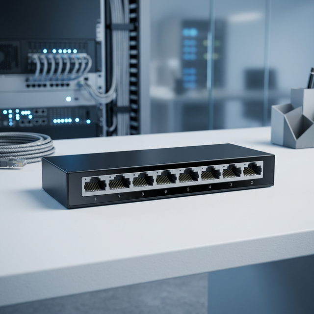 8-Port Gigabit Ethernet Network Switch Industrial-grade PoE Switch 12~52V Power Supply IP40 Metal Housing