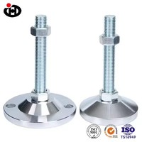 Pied de nivellement robuste en acier au carbone standard GB, zingué, avec boulon de fixation au sol pour le support de machines et d'équipements