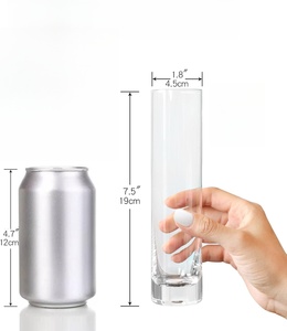 Mini Jarrones de Cristal Cilíndricos para Decoración de <span class=keywords><strong>Mesa</strong></span>/Fiesta/Hogar, Centros de <span class=keywords><strong>Mesa</strong></span> Florales Modernos Transparentes para Bodas, Paquete de 12 al por Mayor OEM - Product Image 6