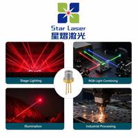Diode laser rouge SHARP GH0631IA5GM 638nm 150mW TO38 à capuchon haut, monomode LD pour éclairage de scène, illumination RGB, usage industriel