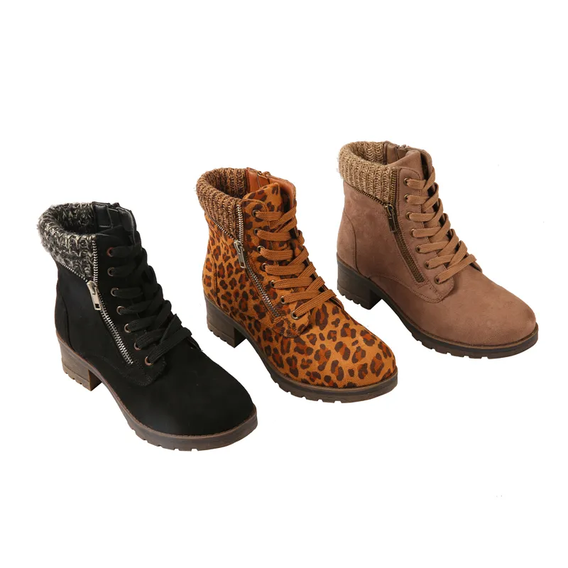 High Quality Round Toe Woman Comfortable Winter Thicken Warm Boots Fashion Boots For Woman