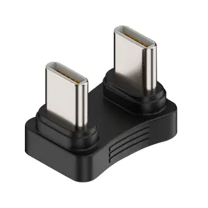 휴대 전화 태블릿 용 2 in 1 USB C 어댑터 수 U 자형 Type-C to Type-C 어댑터