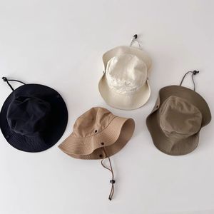 Chapeaux de <span class=keywords><strong>soleil</strong></span> pour enfants, élèves, voyages, <span class=keywords><strong>camping</strong></span>, randonnée, activités de plein air, chapeaux de <span class=keywords><strong>soleil</strong></span> à large bord avec cordon de serrage - Product Image 4