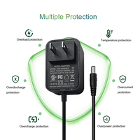 UK US AU EU Plugs 24W Ac Dc 12 v 2a Adaptateur secteur avec alimentation 12 volts Adaptateur à angle droit 5.5mm