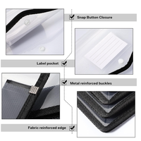 Classeur extensible en plastique de taille lettre A4 avec logo personnalisé Organisateur de documents en PP avec fente pour carte et bouton pression transparent