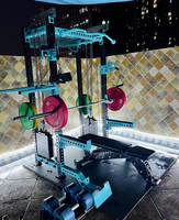 Rack combiné multi-gym pour squats avec accessoires complets, équipement de musculation complet pour entraînement de force, croisement de câbles et plus encore