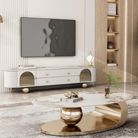 Table Basse Contemporaine Ovale avec Plateau en Pierre Dorée, Meuble de Salon en Métal, Table Basse Marbre Ardoise Moderne Luxe