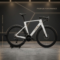 Vélo de route à cadre rigide en carbone léger DFQ Twitter R18 Racing avec freins à disque sans fil Wheeltop Tx-24s à prix réduits