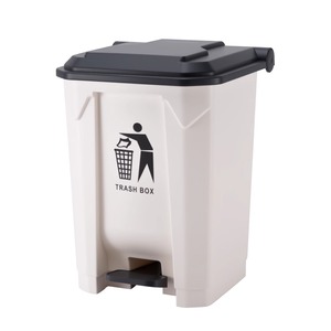 Cubo de Basura Rectangular con Tapa, de Accionamiento con el Pie, 2.5 kg, para Uso Interior y Exterior, Blanco, Gran Capacidad, para Clasificación de Residuos - Product Image 1