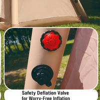 Tente de camping gonflable 230 x 230 x 170 cm, abri auto-gonflant, Oxford 210D PU2000 imperméable avec pompe à air