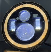 BAOBAO 5.75 pouces 7 pouces en aluminium blanc jaune anneau rond 12V Autos phare LED VIP lumières pour voiture pour moteurs avant antibrouillard