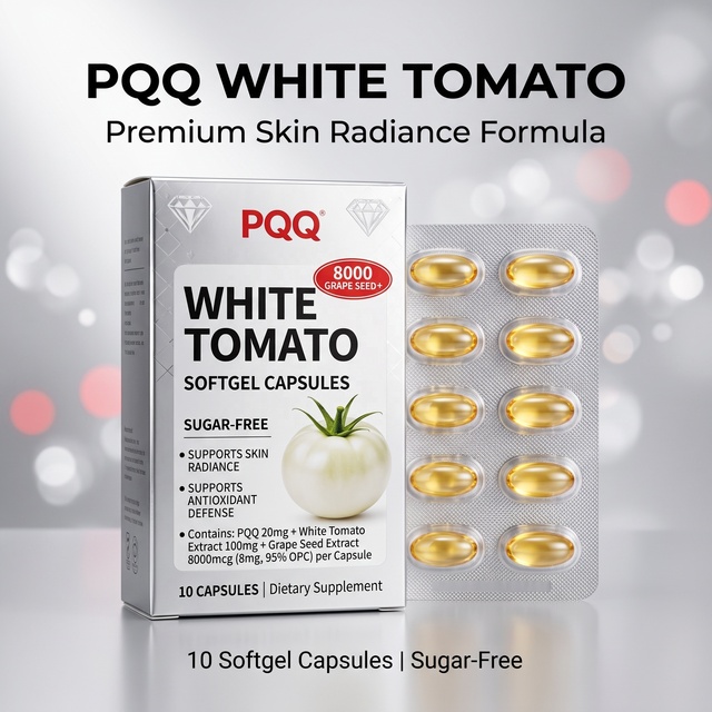 Factory Wholesale Boxed Adult White Tomato Beauty Antioxidant Improve Immunity Softgel Capsules-Skin Lightening Melanin Clean