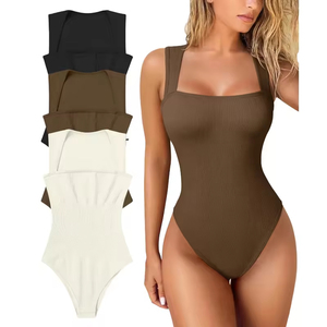 Body elástico sin mangas con control de abdomen y realce de glúteos para mujer, estilo casual y sexy, ideal para verano. - Product Image 1