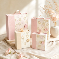Boîte cadeau rigide de luxe en forme de livre à motif floral pour la Saint-Valentin, les mariages, les événements professionnels, les festivals, les cérémonies, les cadeaux et les fournitures d'emballage