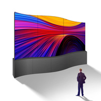Layar Iklan Fleksibel Tipis Berwarna Penuh Kustom dengan Layar Lengkung OLED Video Wall
