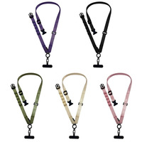 Lanière de téléphone portable en corde pour le cou à bandoulière réglable pour l'extérieur personnalisée pochette à bandoulière multifonction avec longes de clé de caméra