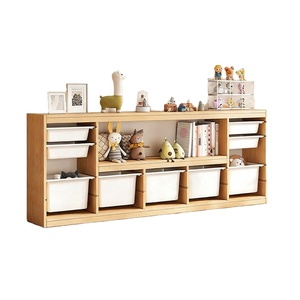 Armario de Almacenamiento de Juguetes de Madera Maciza para Niños Tianyi <span class=keywords><strong>Montessori</strong></span> con 3 Estantes, <span class=keywords><strong>Librería</strong></span> de Gran Capacidad y Almacenamiento para Bebés - Product Image 1