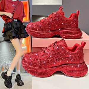Chaussures décontractées pour femmes, baskets de running scintillantes, baskets épaisses à plateforme, mode féminine 2026 - Product Image 1