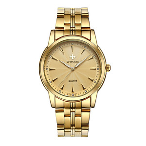 Montre à quartz pour homme OEM ODM, couleur or, bracelet en acier inoxydable, étanche 30M, élégante, décontractée et professionnelle - Product Image 2