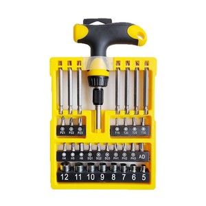 T-Type Ratchet <b>Screwdriver</b> <b>Set</b> 34-Piece Metric Alloy Steel Home Repair Tools - Product Image 5